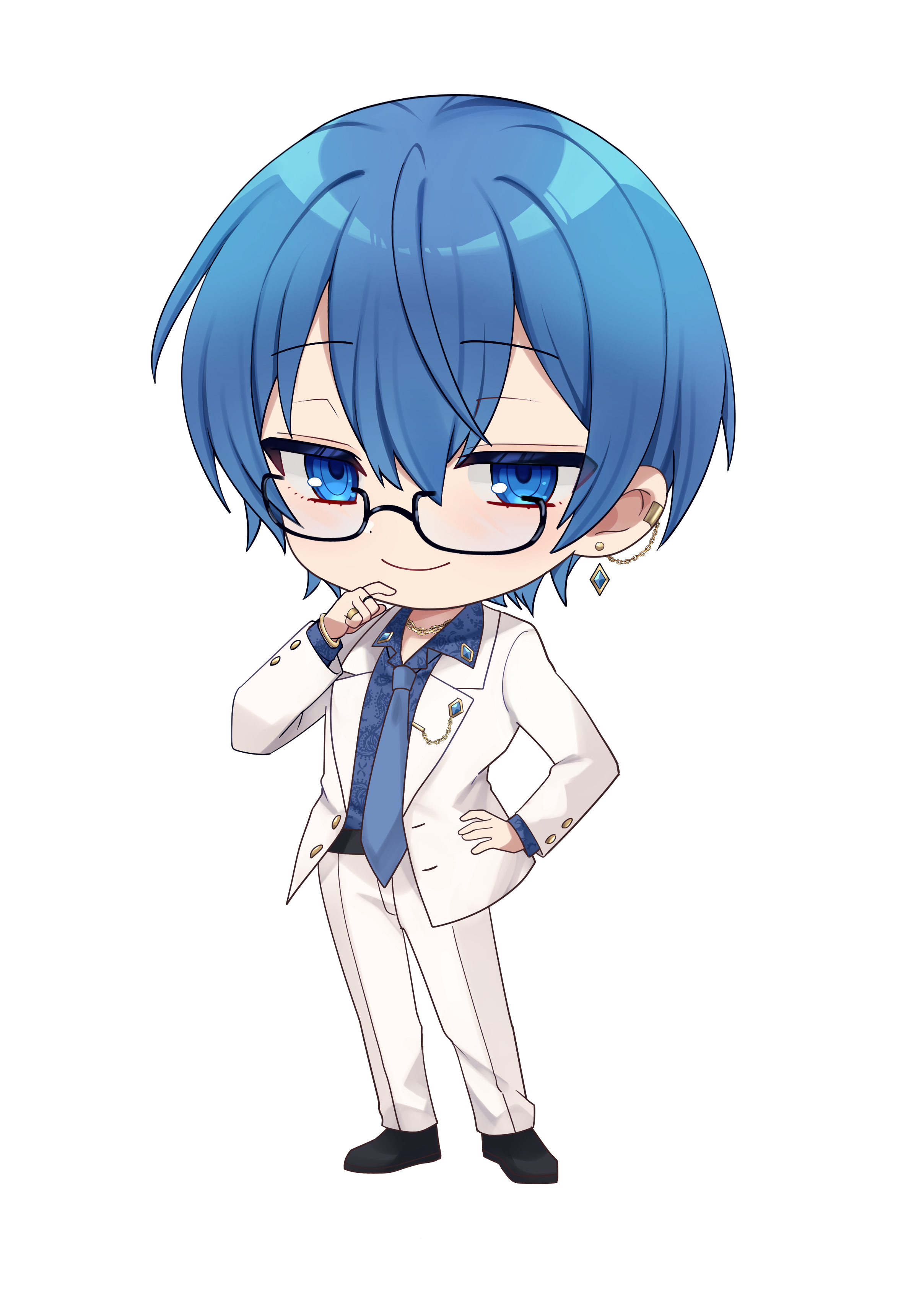 青藍透デフォルメイラスト